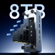 Док-станция Ulanzi QT03 (USB4 40Gbps, M.2) 10-в-1 для Mac mini M4, HDMI 4K, 100W PD