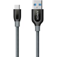 Кабель ANKER PowerLine+ USB Type-C - USB (A8168), серый, 0.9 м
