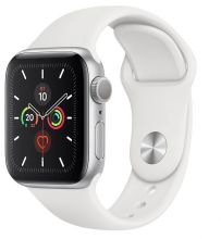 Часы Apple Watch Series 5 GPS 40mm Aluminum Case with Sport Band (Серебристый/Белый)