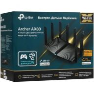 Wi-Fi роутер TP-LINK Archer AX80 AX6000, черный