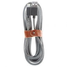 Кабель Native Union Belt XL USB - Lightning MFI 3 м (Zebra)
