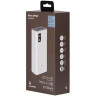 Аккумулятор Accesstyle Bison 30PQD 30 000 мАч с быстрой зарядкой, белый