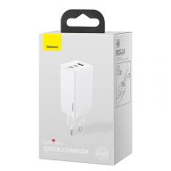 Зарядное устройство Baseus GaN2 Pro Quick Charger 2C+U 65W EU, белый