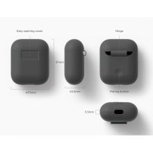 Силиконовый чехол для AirPods Elago Silicone Case (Dark Grey)