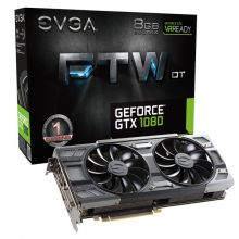 Видеокарта EVGA GeForce GTX 1080 1607Mhz PCI-E 3.0 8192Mb 10000Mhz 256 bit DVI HDMI HDCP FTW DT GAMING