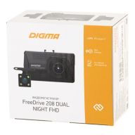 Видеорегистратор DIGMA FreeDrive 208 DUAL NIGHT FHD, 2 камеры, черный