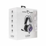 Проводные игровые наушники, подсветка RGB, White Shark GH-1841 Lion silver / гарнитура