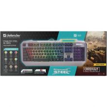 Игровая клавиатура Defender Stainless Steel GK-150DL RU RGB Silver USB