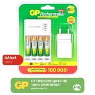 Зарядное устройство GP CPB-2CR4 + 4xAAA 1000 mAh + Adapter (100AAAHC/CPBA-2CR4)