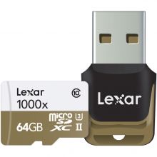 Карта памяти Lexar Professional 1000x microSDXC UHS-II 64GB + USB 3.0 reader