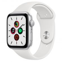 Умные часы Apple Watch Series 6 GPS 44мм Aluminum Case with Sport Band, серебристый/белый