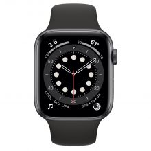 Умные часы Apple Watch Series 6 GPS + Cellular 44mm Aluminum Case with Sport Band (Серый космос/черный)