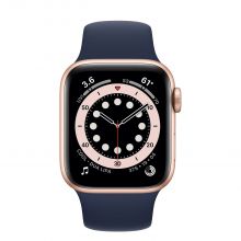 Умные часы Apple Watch Series 6 GPS 40mm Aluminum Case with Sport Band, золотистый/темный ультрамарин