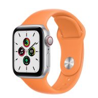 Умные часы Apple Watch SE GPS + Cellular 40мм Aluminum Case with Sport Band (Silver/Marigold)