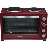 Мини-печь Oursson MO3010/DC, с конфорками, 3 режима, 30 л, красная