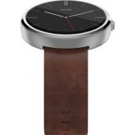 Motorola Moto 360 (Light Metal with Cognac Leather) - умные часы для Android