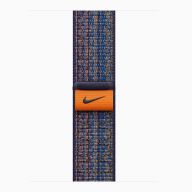 Умные часы Apple Watch Series 9 41 мм Silver Aluminium Case GPS, Game Royal/Orange Nike Sport Loop