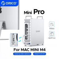 Док-станция Orico MiniPro для Mac mini M4/M4 Pro 5-in-1 отсек SSD, серебристый MS10-5P
