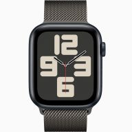 Умные часы Apple Watch Series SE Gen 2 44 мм Midnight Aluminium Case GPS, Graphite Milanese Loop Bracelet