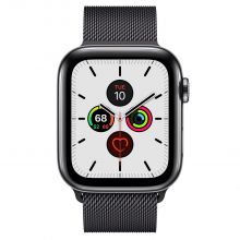 Часы Apple Watch Series 5 GPS + Cellular 44mm Stainless Steel Case with Milanese Loop (Черный космос)