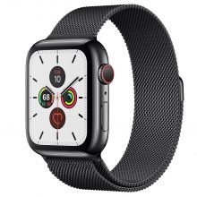 Часы Apple Watch Series 5 GPS + Cellular 44mm Stainless Steel Case with Milanese Loop (Черный космос)