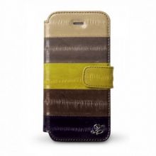 Чехол Zenus для Apple iPhone 5/5S/SE Prestige Natural EEL Diary (Multi Brown)