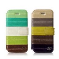 Чехол Zenus для Apple iPhone 5/5S Prestige Natural EEL Diary (Multi Green)