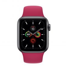 Часы Apple Watch Series 5 GPS 40mm Aluminum Case with Sport Band (Серый космос/Гранат)