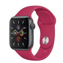 Часы Apple Watch Series 5 GPS 40mm Aluminum Case with Sport Band (Серый космос/Гранат)