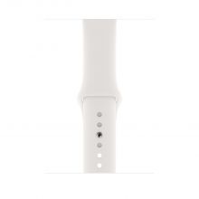 Умные часы Apple Watch Series 5 GPS 44mm Aluminum Case with Sport Band, серебристый/белый