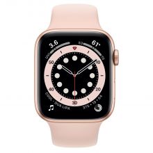 Часы Apple Watch Series 5 GPS + Cellular 44mm Aluminum Case with Sport Band (Золотистый/Розовый песок)