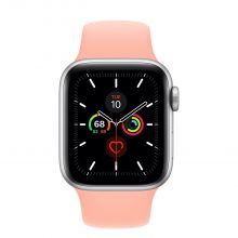 Часы Apple Watch Series 5 GPS 40mm Aluminum Case with Sport Band (Серебристый/Грейпфрут)