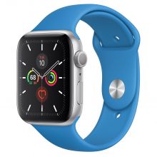 Часы Apple Watch Series 5 GPS 44mm Aluminum Case with Sport Band (Silver/Surf Blue)