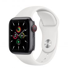 Умные часы Apple Watch SE GPS + Cellular 40мм Aluminum Case with Sport Band (Серый космос/Белый)