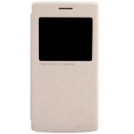 Чехол - книжка Nillkin для OnePlus One Sparkle Leather Case (Beige)