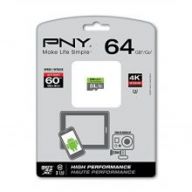 Карта памяти PNY U3 High Performance microSDXC Class 10 60 Mb/s UHS 64GB