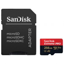 Карта памяти SanDisk Extreme Pro microSDXC Class 10 UHS Class 3 V30 A2 170MB/s 256GB + SD adapter