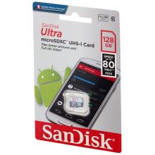 Карта памяти SanDisk Ultra microSDXC Class 10 UHS-I 80MB/s 128GB