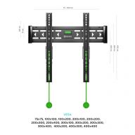 Кронштейн для телевизора ONKRON SN14, 32-65", настенный, наклон, черный