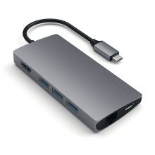 USB-C адаптер Satechi Aluminum Type-C Multi-Port Adapter V2 (Space Gray)