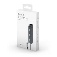 USB-концентратор Rombica Type-C Chronos, разъемов: 3, black