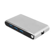 USB-концентратор Rombica Type-C Hermes Black, USB 3.0 x 3, Type-C PD, HDMI, LAN, картридер, алюминий, черный