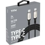 Кабель USB Type-C TFN 100W 2.0M Blaze Nickel (TFN-C-BLZ-CC2M-NI)