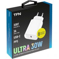 Сетевое зарядное устройство TFN x1 USB-C PD 30W, белый (TFN-WCRPD17)
