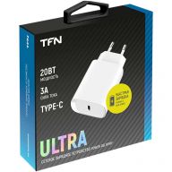 Сетевое зарядное устройство TFN x1 USB-C PD 20W, белый (TFN-WCRPD30W01)