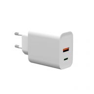 Сетевое зарядное устройство TFN x1 USB-C/x1 USB-A PD 20W, белый (TFN-WCRPD30W02)