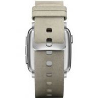 Pebble Time Steel Leather Band (White) - умные часы