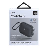 Чехол Uniq для Airpods Pro Valencia Anti-microbial TPU/Metal Black