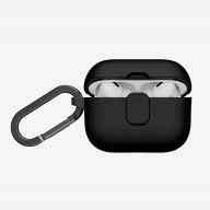 Чехол Uniq для Airpods Pro 3, CLYDE с магнитной крышкой на замке, с карабином, черный