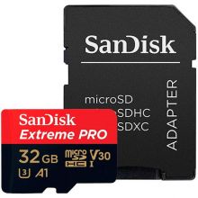 Карта памяти SanDisk Extreme Pro microSDHC Class 10 UHS Class 3 V30 A1 100MB/s 32GB + SD adapter